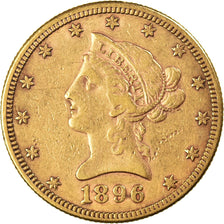 Monnaie, États-Unis, Coronet Head, $10, Eagle, 1896, U.S. Mint, San Francisco