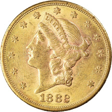 Moneda, Estados Unidos, Coronet Head, $20, Double Eagle, 1882, San Francisco