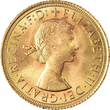 Coin, Great Britain, Elizabeth II, Sovereign, 1965, MS(63), Gold, KM:908