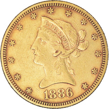 Monnaie, États-Unis, Coronet Head, $10, Eagle, 1886, San Francisco, TTB, Or