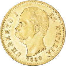 Moneda, Italia, Umberto I, 20 Lire, 1880, Rome, SC, Oro, KM:21