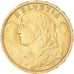 Coin, Switzerland, 20 Francs, 1927, Bern, MS(63), Gold, KM:35.1