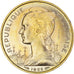 Moeda, Madagáscar, 20 Francs, 1953, Paris, ENSAIO, MS(65-70), Alumínio-Bronze