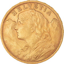 Moneta, Szwajcaria, 20 Francs, 1927, Bern, MS(63), Złoto, KM:35.1