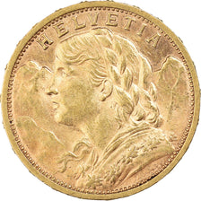 Coin, Switzerland, 20 Francs, 1905, Bern, AU(50-53), Gold, KM:35.1