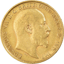 Moneta, Gran Bretagna, Edward VII, 1/2 Sovereign, 1906, BB, Oro, KM:804