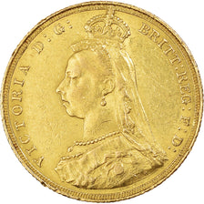 Moeda, Grã-Bretanha, Victoria, Sovereign, 1887, AU(50-53), Dourado, KM:767