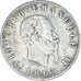 Moneda, Italia, Vittorio Emanuele II, 2 Lire, 1863, Naples, BC+, Plata, KM:6a.1