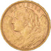 Coin, Switzerland, 20 Francs, 1901, Bern, AU(55-58), Gold, KM:35.1