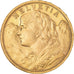 Moneta, Svizzera, 20 Francs, 1898, Bern, SPL-, Oro, KM:35.1