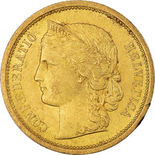 Moneta, Szwajcaria, 20 Francs, 1883, Bern, AU(55-58), Złoto, KM:31.1