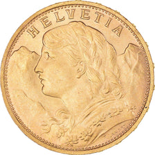 Münze, Schweiz, 20 Francs, 1922, Berne, UNZ, Gold, KM:35.1