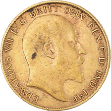 Moneta, Gran Bretagna, Edward VII, 1/2 Sovereign, 1904, MB+, Oro, KM:804