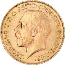 Moeda, Grã-Bretanha, George V, 1/2 Sovereign, 1914, London, AU(55-58), Dourado