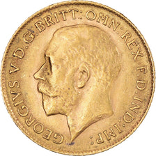 Moeda, Grã-Bretanha, George V, 1/2 Sovereign, 1914, London, AU(50-53), Dourado