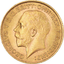 Coin, Great Britain, George V, 1/2 Sovereign, 1914, London, AU(50-53), Gold