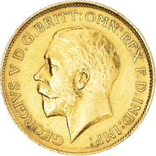 Moeda, Grã-Bretanha, George V, 1/2 Sovereign, 1914, London, AU(50-53), Dourado