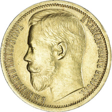 Moneda, Rusia, Nicholas II, 15 Roubles, 1897, St. Petersburg, EBC, Oro, KM:65.2