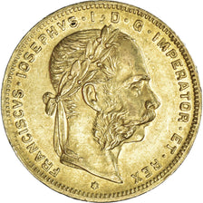 Coin, Austria, Franz Joseph I, 8 Florins-20 Francs, 1880, AU(55-58), Gold