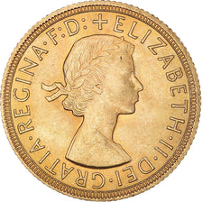 Moneda, Gran Bretaña, Elizabeth II, Sovereign, 1958, SC, Oro, KM:908