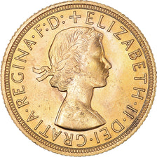 Moeda, Grã-Bretanha, Elizabeth II, Sovereign, 1962, MS(63), Dourado, KM:908