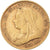 Moneda, Gran Bretaña, Victoria, 1/2 Sovereign, 1893, London, MBC, Oro, KM:784