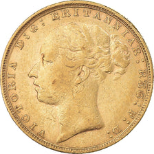 Munten, Groot Bretagne, Victoria, Sovereign, 1884, London, ZF, Goud, KM:752