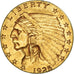 Moeda, Estados Unidos da América, Indian Head, $2.50, Quarter Eagle, 1925, U.S.