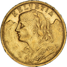 Moneta, Szwajcaria, 20 Francs, 1898, Bern, AU(50-53), Złoto, KM:35.1