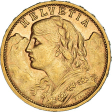 Coin, Switzerland, 20 Francs, 1900, Bern, MS(60-62), Gold, KM:35.1