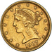 Moneda, Estados Unidos, Coronet Head, $5, Half Eagle, 1907, U.S. Mint, Denver