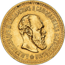 Munten, Rusland, 5 Roubles, 1888, Saint-Petersburg, ZF, Goud