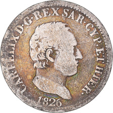 Munten, Italiaanse staten, SARDINIA, Carlo Felice, 50 Centesimi, 1826, Torino