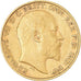 Coin, Great Britain, Edward VII, 1/2 Sovereign, 1902, EF(40-45), Gold, KM:804