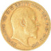 Coin, Great Britain, Edward VII, 1/2 Sovereign, 1902, EF(40-45), Gold, KM:804