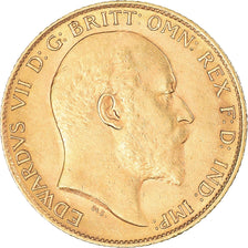 Münze, Großbritannien, Edward VII, 1/2 Sovereign, 1904, London, VZ+, Gold