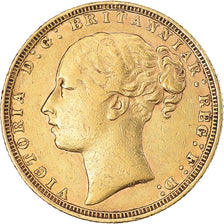 Moeda, Grã-Bretanha, Victoria, Sovereign, 1871, London, EF(40-45), Dourado