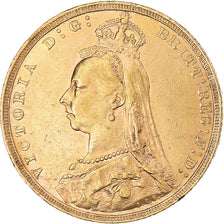 Moneda, Gran Bretaña, Victoria, Sovereign, 1891, EBC, Oro, KM:767