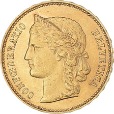 Moneta, Szwajcaria, 20 Francs, 1891, Bern, AU(50-53), Złoto, KM:31.3