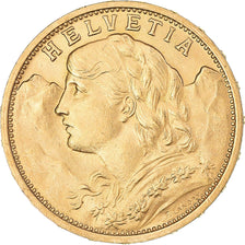 Coin, Switzerland, 20 Francs, 1910, Bern, MS(63), Gold, KM:35.1