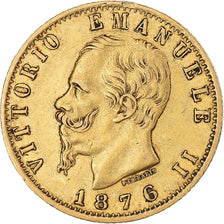 Münze, Italien, Vittorio Emanuele II, 20 Lire, 1876, Rome, SS+, Gold, KM:10.2