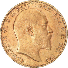 Coin, Great Britain, Edward VII, Sovereign, 1906, London, AU(55-58), Gold