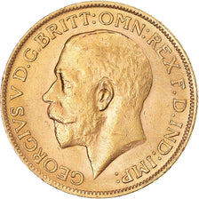 Moneda, Gran Bretaña, George V, Sovereign, 1913, London, EBC, Oro, KM:820