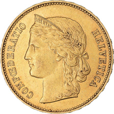 Munten, Zwitserland, 20 Francs, 1891, Bern, ZF+, Goud, KM:31.3