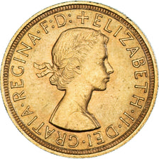 Monnaie, Grande-Bretagne, Elizabeth II, Sovereign, 1957, Londres, SPL, Or