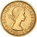 Moeda, Grã-Bretanha, Elizabeth II, Sovereign, 1957, London, MS(63), Dourado