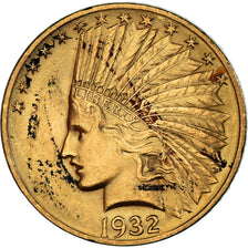 Moneta, USA, Indian Head, $10, Eagle, 1932, Philadelphia, AU(55-58), Złoto