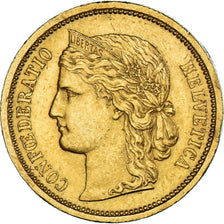 Munten, Zwitserland, 20 Francs, 1883, Bern, PR, Goud, KM:31.1