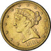 Moneta, Stati Uniti, $5, Half Eagle, 1881, Philadelphia, SPL-, Oro, KM:101