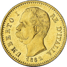 Münze, Italien, Umberto I, 20 Lire, 1882, Rome, VZ+, Gold, KM:21